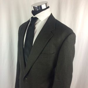 Hart Schaffner Mens 46L Blazer Olive 2 Button S71